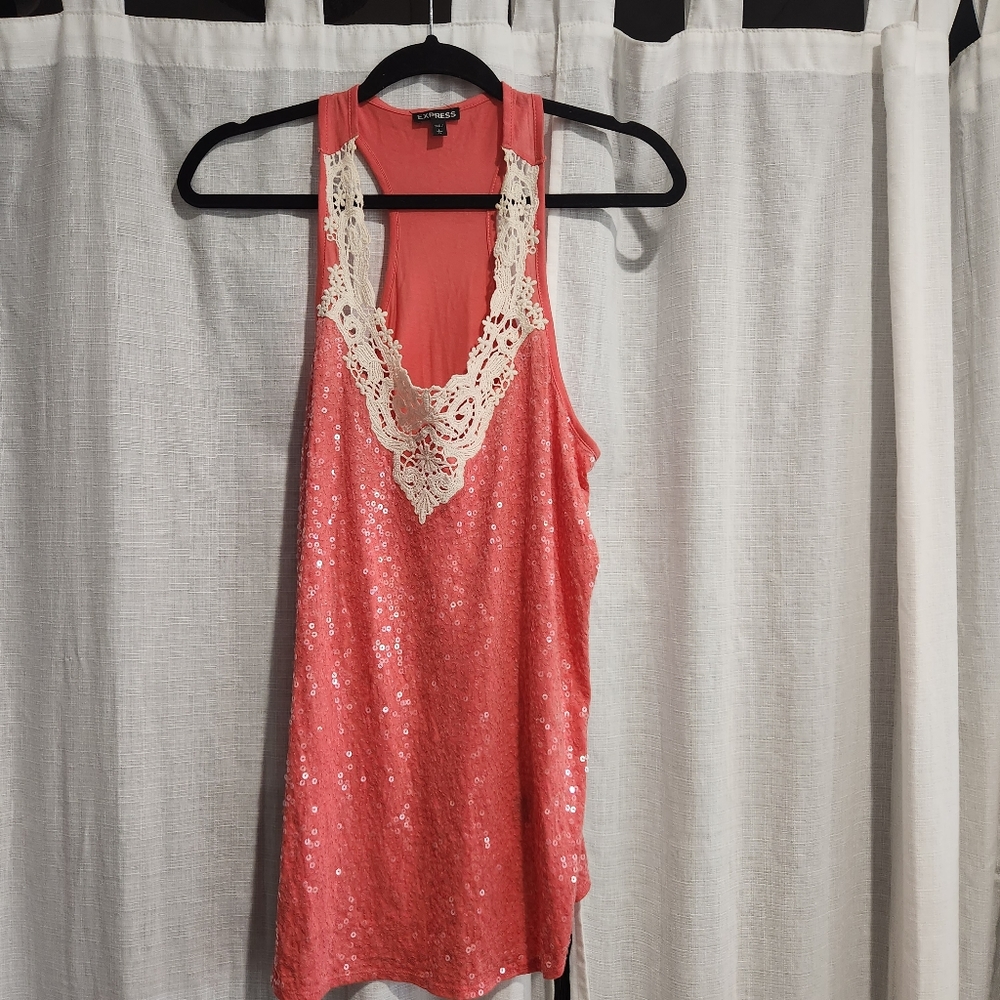 Express casual coral tank